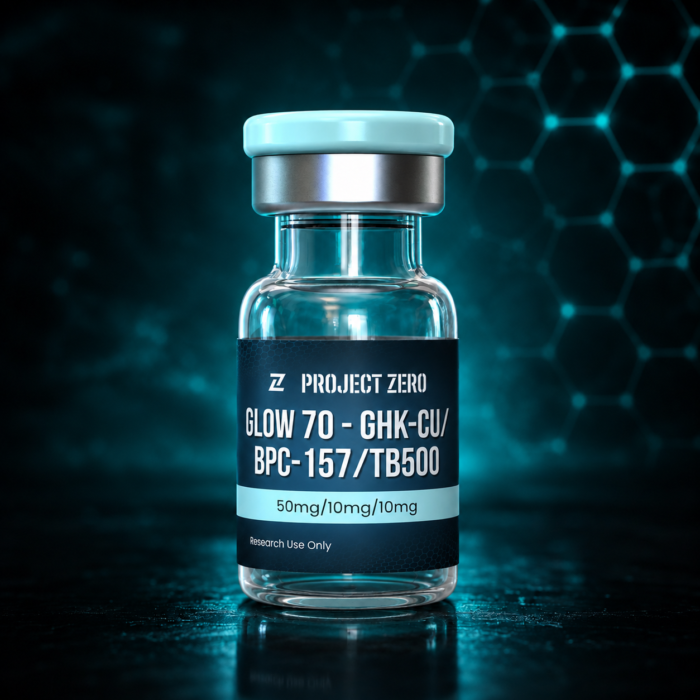 GLOW 70 - GHK-CU (50mg) / BPC-157 (10mg)/ TB500 (10mg)