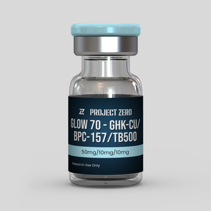 GLOW 70 - GHK-CU (50mg) / BPC-157 (10mg)/ TB500 (10mg)